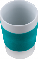 Cana de portelan pentru cafea Kahla suprafata antiaderenta Alb/Turcoaz 350 ml 