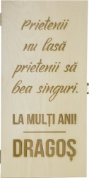 Cutie de vin duo personalizata pentru prieteni lemn 34.5x19x9.5 cm 