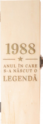 Cutie de vin personalizata Legenda lemn 34.5x10x9.5 cm 