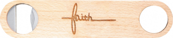 Desfacator personalizat gravat cu mesajul Faith lemn 17.6x3.8 cm 