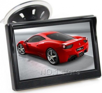 Display auto LCD 4.3&Prime cu ventuza pentru parbriz 