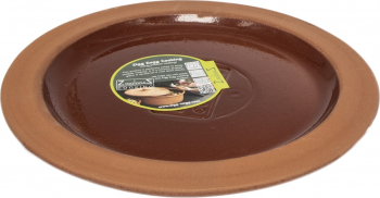 Farfurie mare din teracota Zigg zagg 26 cm maro 