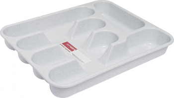 Tava tacamuri din plastic pe culoarea gri Sunware