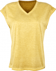 Tricou dama Zusss decolteu V Galben 