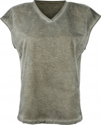 Tricou dama Zusss decolteu V Kaki 