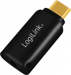ADAPTOR audio LOGILINK USB-C la 3.5 mm jack M black UA0356 