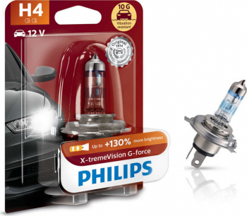 Bec auto Philips H4 X-tremeVision G-force +130 12 V 55/60 W 