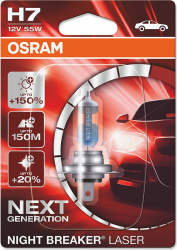 Bec H7 Night Breaker Laser Next Generation +150 12V 55W 