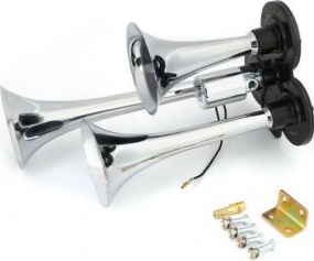 Claxon 12V/24V aer 3 pipe 31cm 