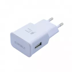 Incarcator Retea 1 Usb Fast Charging 100-240v/50-60hz 5v-2.0a Design Ergonomic Alb 