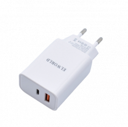Incarcator Retea 1 Usb Fast Charging 3.4a 100-240v/50-60hz 18w Design Ergonomic Alb 