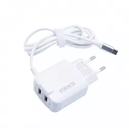 Incarcator Retea Klausstech Fast Charging 2xusb Microusb 5-v 3.1a Flexibil Cauciucat Rezistent Alb 