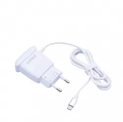 Incarcator Retea Klausstech Fast Charging 2xusb Microusb 5v 3.1a Ergonomic Alb 