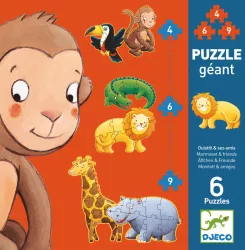 Puzzle gigant Djeco animale salbatice 