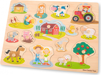 Puzzle lemn Ferma 17 piese 