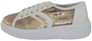 Adidasi dama din textil si sintetic Geox D92BYE-C0583-12-06 auriu 