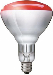 Bec InfraRosu Industrial Philips E27 250W 230V lumina calda dimabil incandescent culoare alb/ rosu inaltime 175mm lungime 119mm latime 