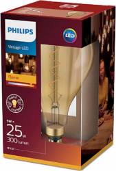 Bec LED Philips 5W 25W classic-giant E27 A160 GOLD ND flacara fara intensitate variabila temperatura culoare 2000K 300 lumeni 