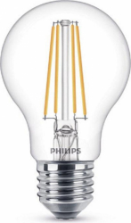 Bec LED Philips 7W 60W E27 alb cald fara intensitate variabila temperatura culoare 2700K 806 lumeni 220-240V durata de viata 15.000 