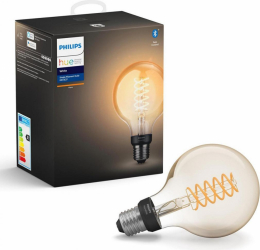 Bec LED Vintage Philips G93 7W 40W 550 lm ambianta alba temperatura culoare calda 2100K durata de viata 15.000 de ore clasa energetica 