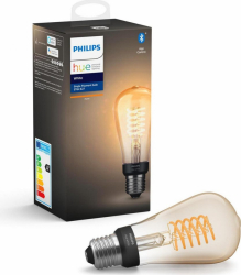 Bec LED Vintage Philips HUE ST64 7W 40W 550 lm ambianta alba temperatura culoare calda 2100K durata de viata 15.000 de ore clasa 