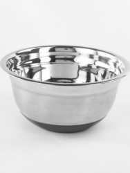 BOL INOX SATINAT CU BAZA ANTIADERENTA 22 cm Material Otel inoxidabil 0.5 mm baza antiaderenta din silicon 