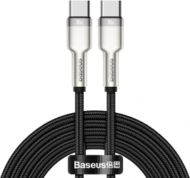 Cablu Baseus Cafule Metal USB-C - USB-C 2 0 m negru 100W - Negru 