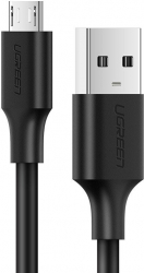 Cablu Ugreen USB - micro USB 2A 2m cablu negru - Negru 