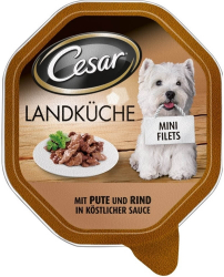 Hrana Umeda pentru Caini Cesar Curcan si Vita 150g-ROFOOD26528 