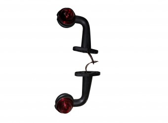 Lampa laterala gabarit led cu cot 24V rosu alb 