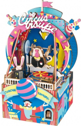 Puzzle 3D Cutie Muzicala Parc de distractii Lemn 92 de piese 