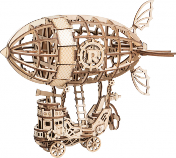 Puzzle 3D Dirijabil Steampunk ROBOTIME Lemn 176 piese 
