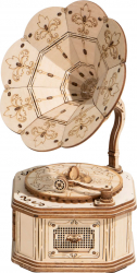 Puzzle 3D Gramofon ROBOTIME Lemn 122 piese 