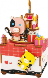 Puzzle 3D Mecanic Cutiuta muzicala La multi ani 63 piese 