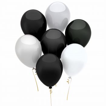 Set baloane alb-negru 15 buc./pachet 