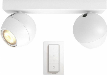 Spot luminos Philips HUE Buckram LED GU10 2 x 5.5W 25W 230V lumina alba rece 6500K 250 lumeni durata de viata 15.000 de ore clasa 