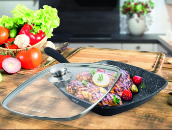 TIGAIE GRILL ALUMINIU + CAPAC 28 x 4.5 CM 