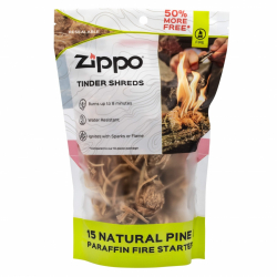 Aschii de lemn pentru aprindere foc Zippo Tinder Shreds 40566 