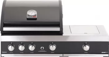 Gratar pe gaz cu 3 arzatoare din inox Grandhall Premium GT3 si arzator lateral sear burner K03000281A incastrabil
