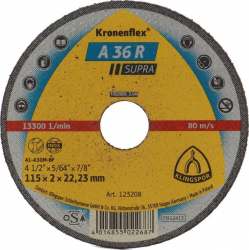 Disc Debitare Klingspor A36R Supra Universal Inox 115 x 2 x 22mm - TEM530343 