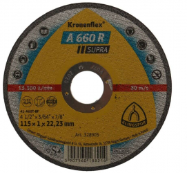 Disc Debitare Klingspor A660R Supra Inox 115 x 1 x 22mm - TEM530292