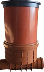 Kit Camin Canalizare pentru inspectie DN400 coloana inaltare 1m baza 1 intrare si 1 iesire dn160 capac pp 1.5t 