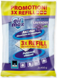 Rezerve Absorbant Umiditate Bison Air Max 450 g 3 Buc/Set Lavanda - TEM460126 