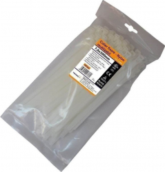 Set Coliere Fixare Nylon 7.6 x 300mm 100 Buc/Set Alb Reutilizabile - TEM290408 