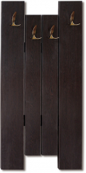 Cuier panou cu 4 agatatori duble Renne pal Wenge 530 x 1200 x 32mm 