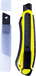 Cutter Mare Willgo 18 mm Grip Cauciucat si Sistem Autoblocare + 5 Lame Rezerva 