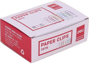 Agrafe Metalice Colorate Deli 33 mm 100 Buc/Cutie - LCMDLE39716 