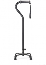 Baston din aluminiu cu baza ingusta pe 4 picioare ajustabil negru Vitility 