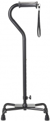 Baston din aluminiu cu baza larga pe 4 picioare ajustabil negru Vitility 