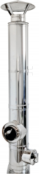 Cos Fum-BRONOX- din inox dublu perete complet echipat D 120mm H5m in varianta asezata. 